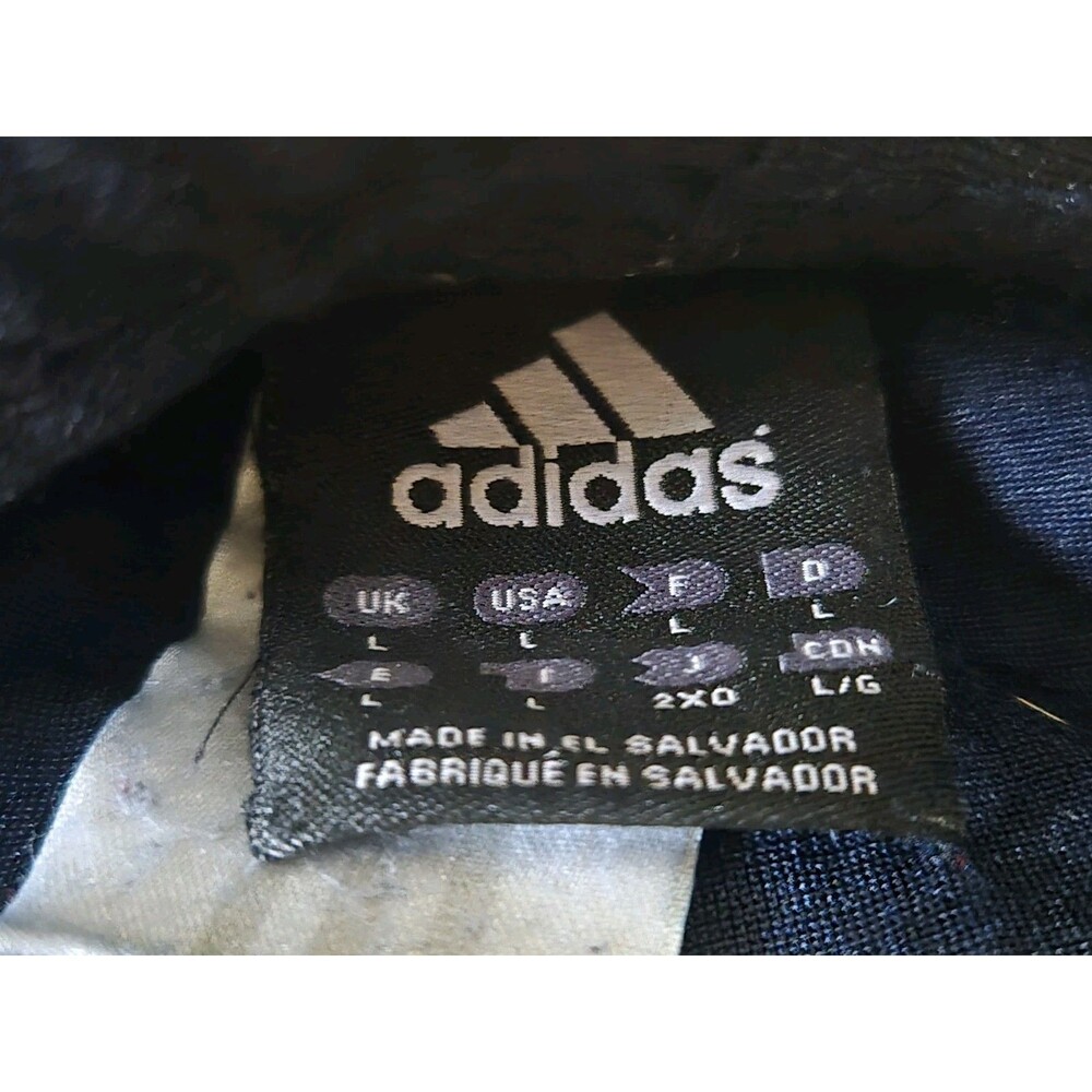 Vintage Adidas Basketball Shorts Mens L Navy Y2K Shiny Baggy Athletic - Picture 3 of 8